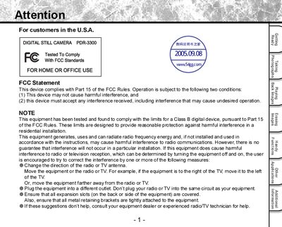 Toshiba PDR-3300 Digital Still Camera User Manual - cover page