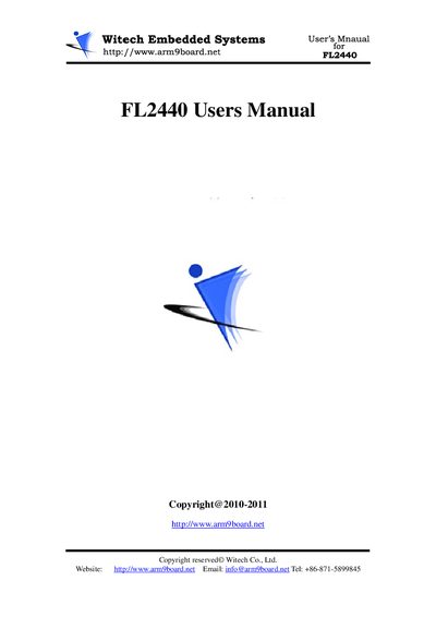 Witech FL2440 User Manual - cover page