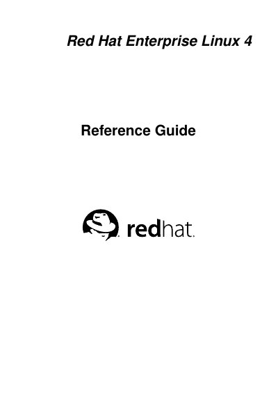 Red Hat Enterprise Linux 4 Reference Guide - cover page