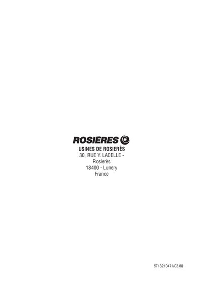 Rosieres RCC46MIN Coffee and Cappuccino Maker User Manual - cover page