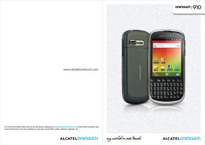 Alcatel One Touch 910 User Manual - cover page