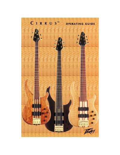 Peavey Cirrus Bass Operating Guide - cover page