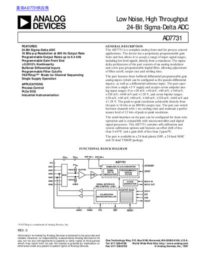 ANALOG DEVICES AD7731 handbook (1) - cover page
