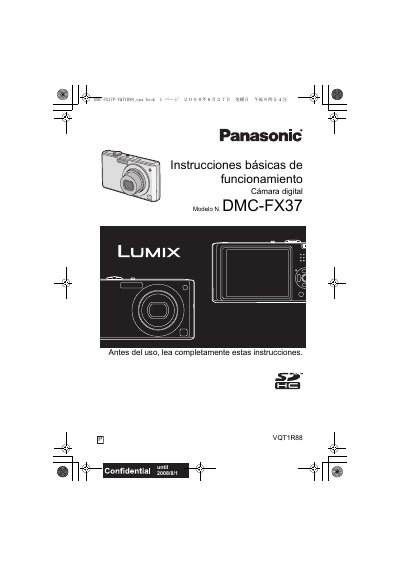 Panasonic DMCFX37-SPA user manual - cover page
