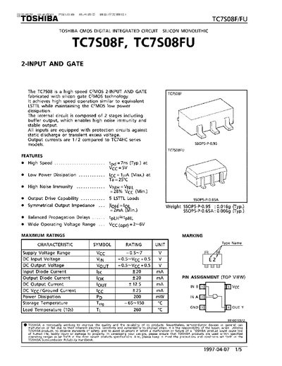 THSHIBA TC7S08F TC7S08FU Manual(2)