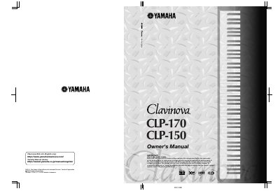 Yamaha CLP-170/150 Clavinova Owner's Manual - cover page