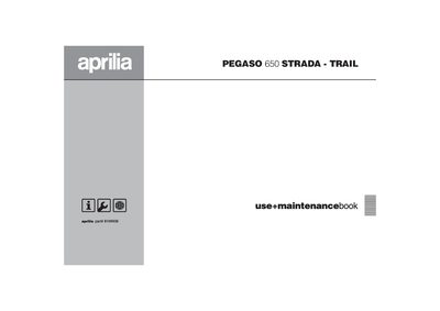 Aprilia Pegaso 650 Strada-Trail P Maintenance Book - cover page
