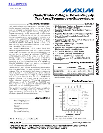 Maxim MAX6877/MAX6878/MAX6879 Datasheet - cover page