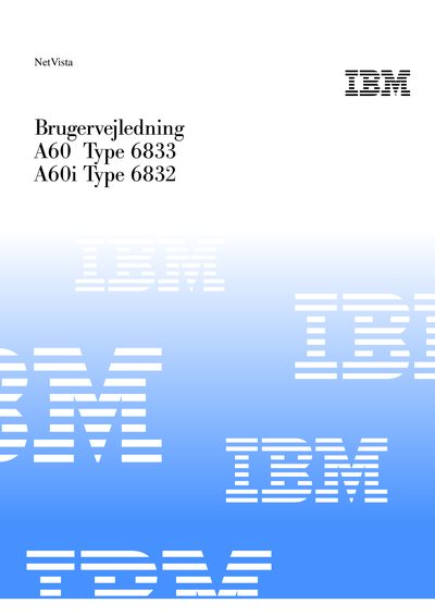 IBM NetVista A60 Type 6833 / A60i Type 6832 User Manual - cover page