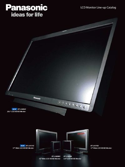 Panasonic BT Series LCD Monitor Line‑up Catalog - cover page