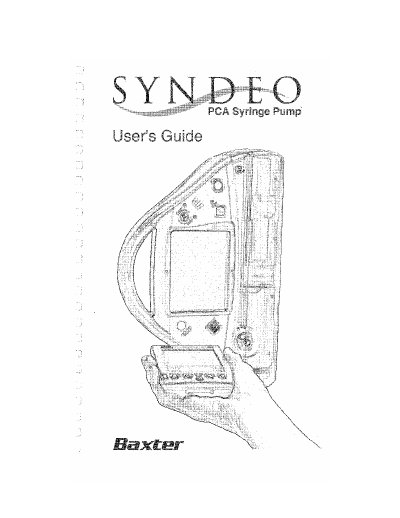 Baxter Syndeo PCA Syringe Pump User's Guide - cover page