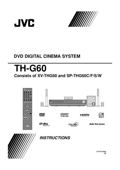 JVC TH‑G60 DVD Player User Manual - cover page