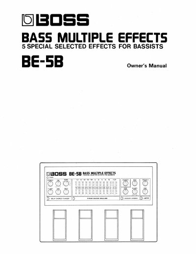 BOSS BF-5B user manual - cover page