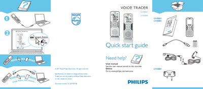 Philips LFH0865 LFH0884 Quick Start Guide - cover page