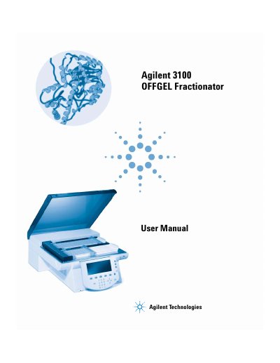 Agilent 3100 OFFGEL Fractionator User Manual - cover page