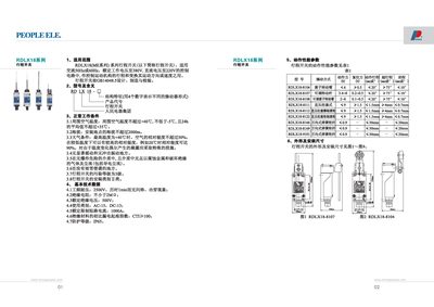 Renmin Electric RDLX18 Series Stroke Switch Datasheet - cover page