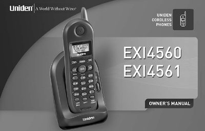 Uniden EXI4560/4561 Manual(1) - cover page