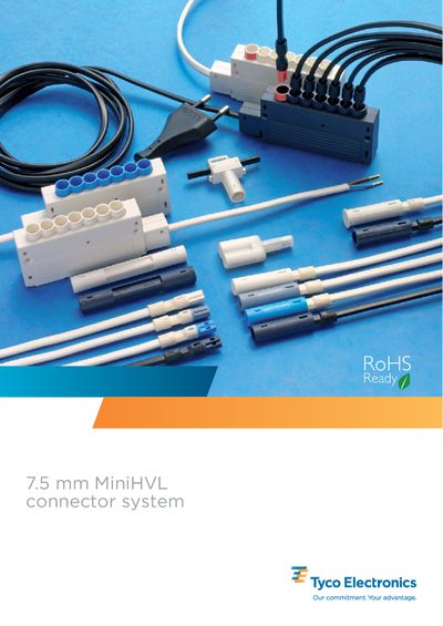 Tyco Electronics 7.5 mm MiniHVL Connector System Catalog