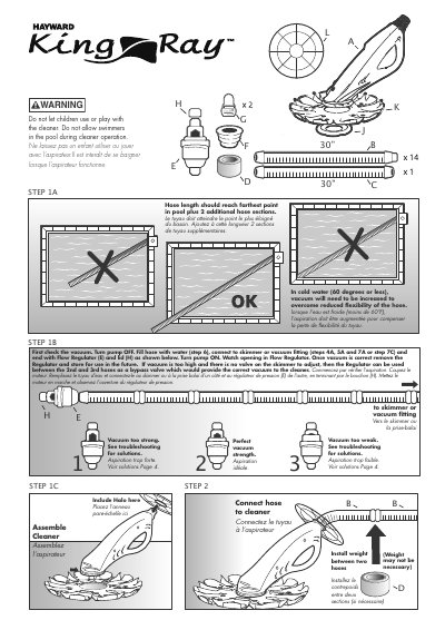 Hayward King Ray Automatic Pool Cleaner User Manual - cover page