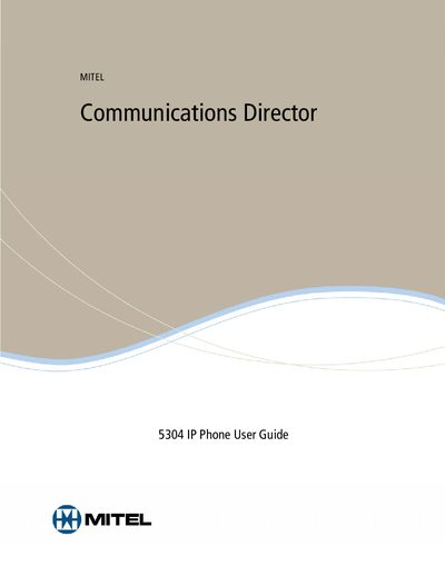 Mitel 5304 IP Phone User Guide - cover page