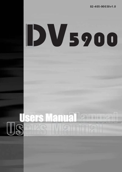 DV 5900 Camera User Manual - cover page