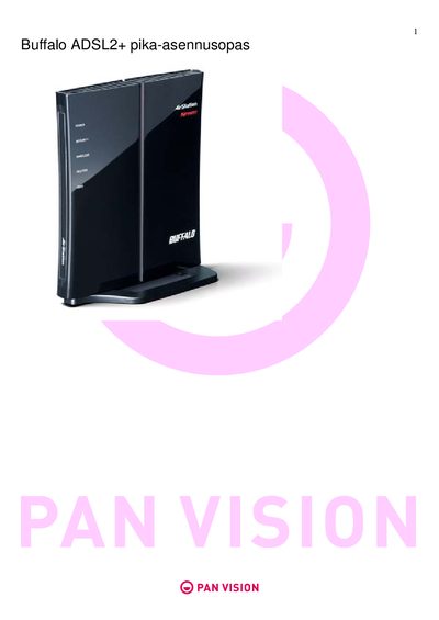 buffalo adsl2+ pika-asennusopas Manual