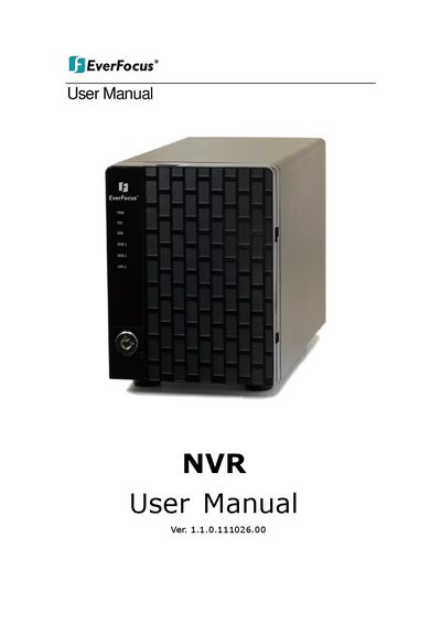 EverFocus NVR User Manual - cover page