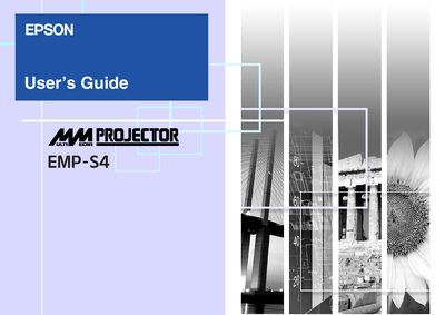 Epson EMP‑S4 Projector User Guide - cover page