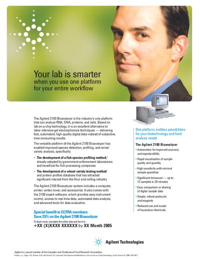 Agilent 2100 Bioanalyzer Product Leaflet - cover page
