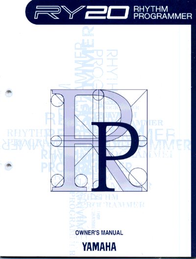 Yamaha RY20 Rhythm Programmer Owner's Manual - cover page