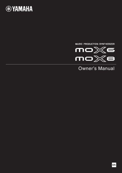 Yamaha MOX6/MOX8 Music Production Synthesizer Owner's Manual - cover page