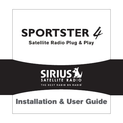 SIRIUS Sportster 4 Plug-n-Play Radio User Guide - cover page
