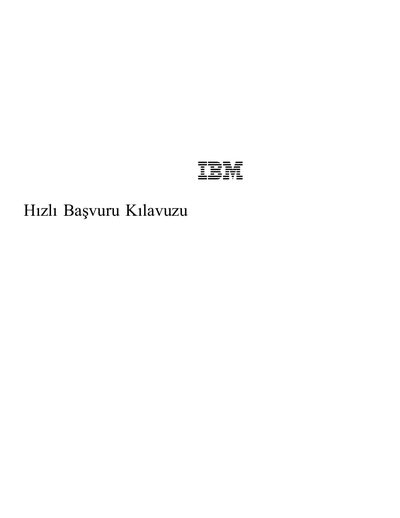 IBM Quick Application Guide - cover page