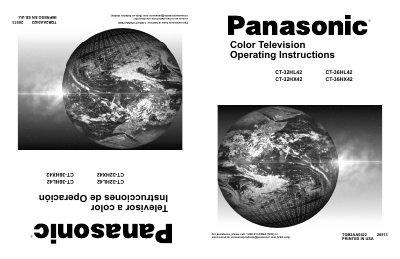 Panasonic CT-32HL42 CT-32HX42 CT-36HL42 CT-36HX42 Manual - cover page