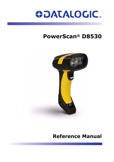 Datalogic PowerScan D8530 Barcode Reader Reference Manual