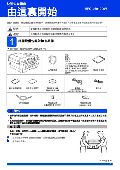 Brother MFC-J6910DW Quick Installation Guide - cover page