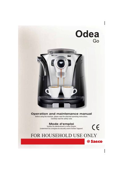 Saeco SUP031O Coffee Machine User Guide
