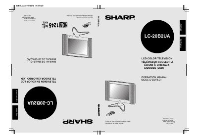 Sharp LC-20B2UA LCD Television Operation Manual - cover page