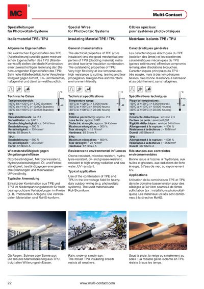 Multi-Contact Special Wires for Photovoltaic Systems Product Leaflet - cover page