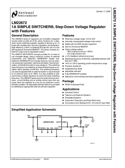 National LM22672 Datasheet - cover page