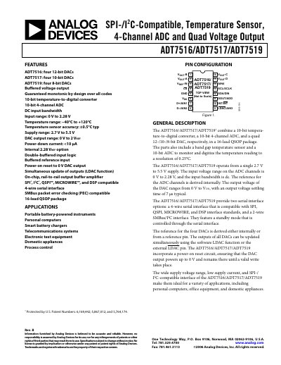 Analog Devices ADT7516/ADT7517/ADT7519 Datasheet Rev B