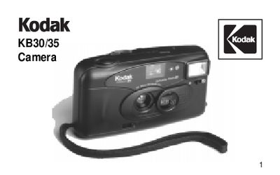 Kodak KB30/35 Camera User Manual - cover page