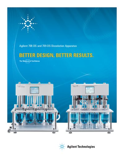 Agilent 708-DS and 709-DS Dissolution Apparatus Brochure - cover page