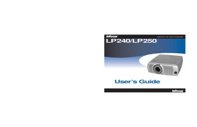 InFocus LP240/LP250 Projector User Manual - cover page