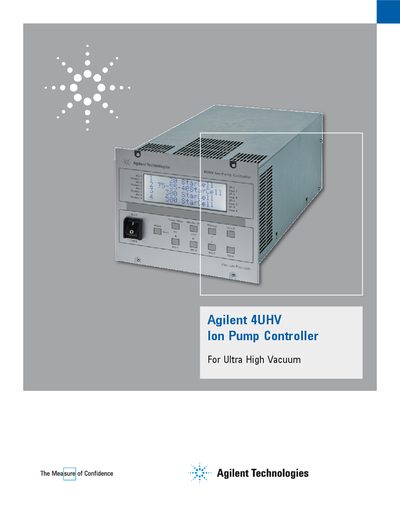 Agilent 4UHV Ion Pump Controller Datasheet