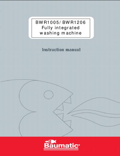 Baumatic BWR1005/BWR1206 Fully Integrated Washing Machine User Manual - cover page