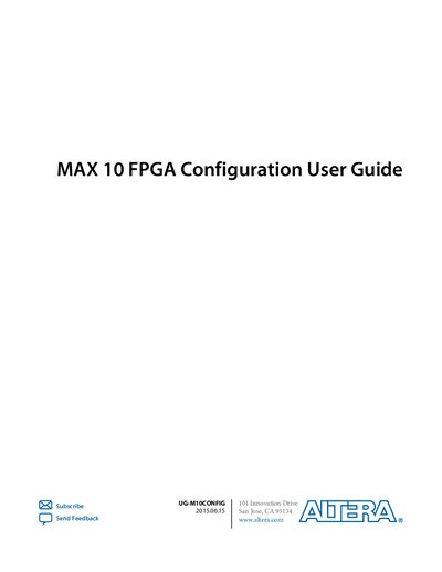Altera MAX 10 FPGA Configuration User Guide