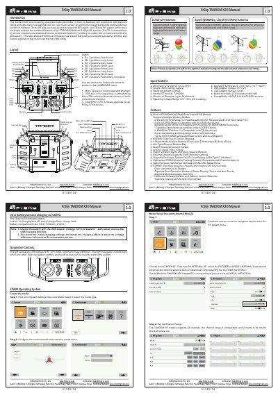 FrSky TANDEM X20 Radio Transmitter User Manual - cover page