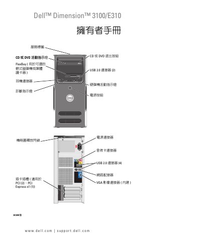 Dell Dimension 3100/E310 Owner's Manual - cover page