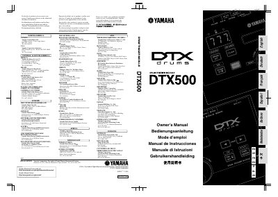 Yamaha DTX500 Drum Trigger Module Owner's Manual